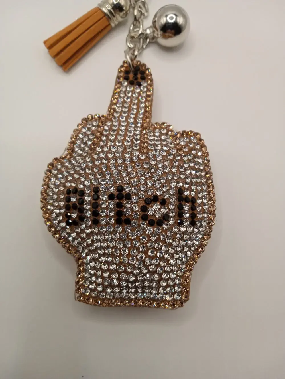 Middle Finger Keyring Keychain Purse Bag Charm 1071-81